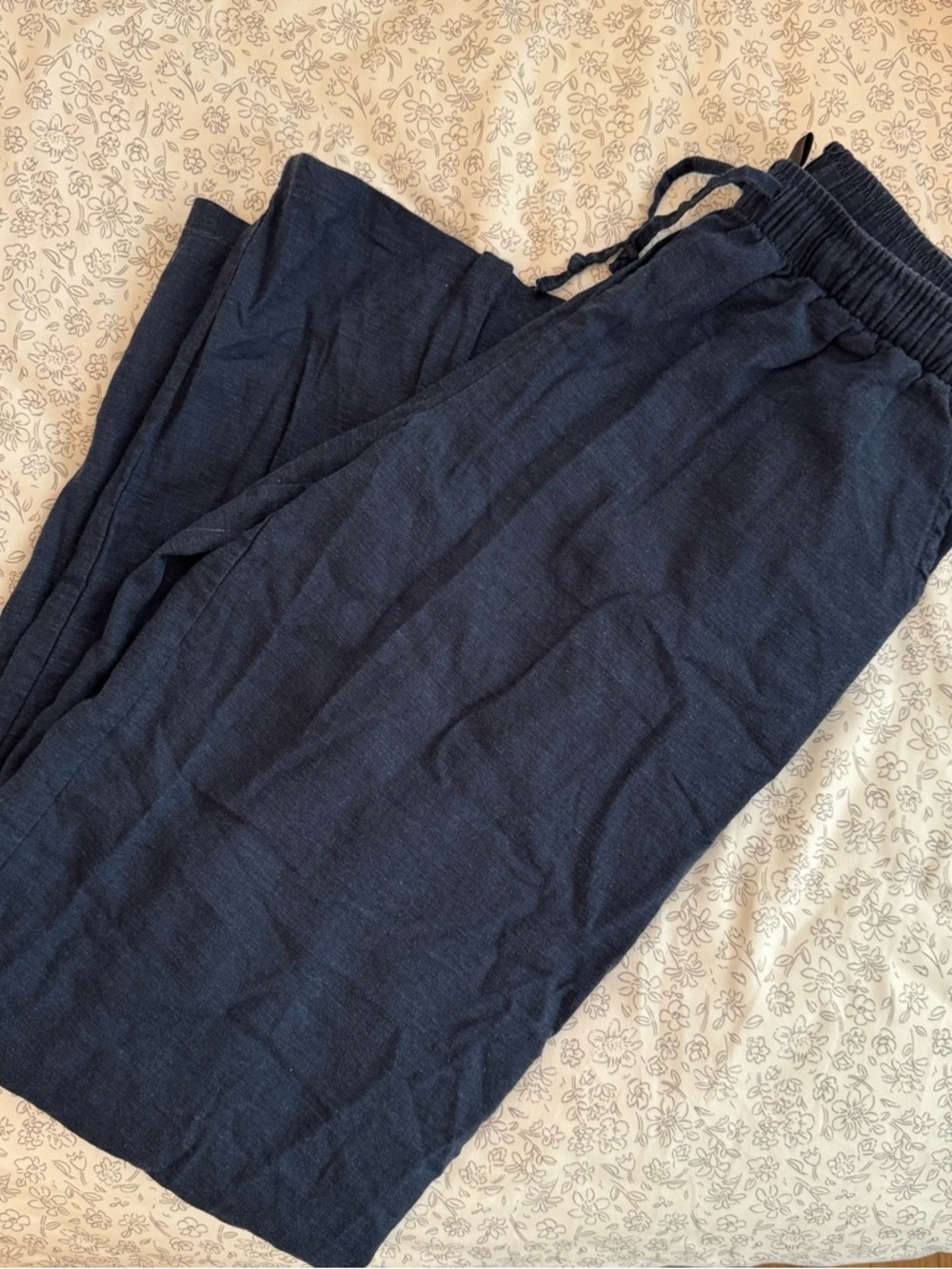PacSun Women's Navy Linen Pants